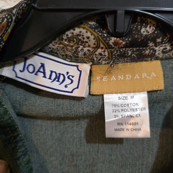 Bohemian Patchwork Jacket With Lace & Leopard Print Size M - Picture 6 of 9